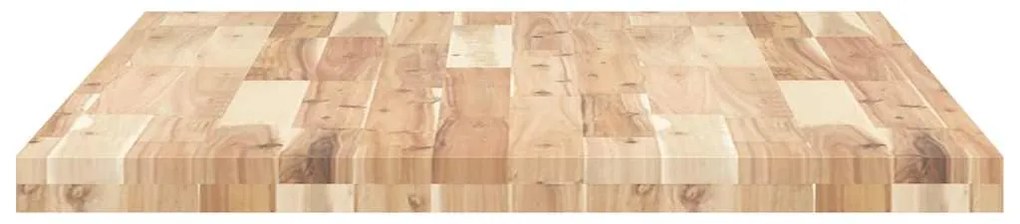 Tampo de mesa retangular 80x70x4 cm madeira de acácia maciça
