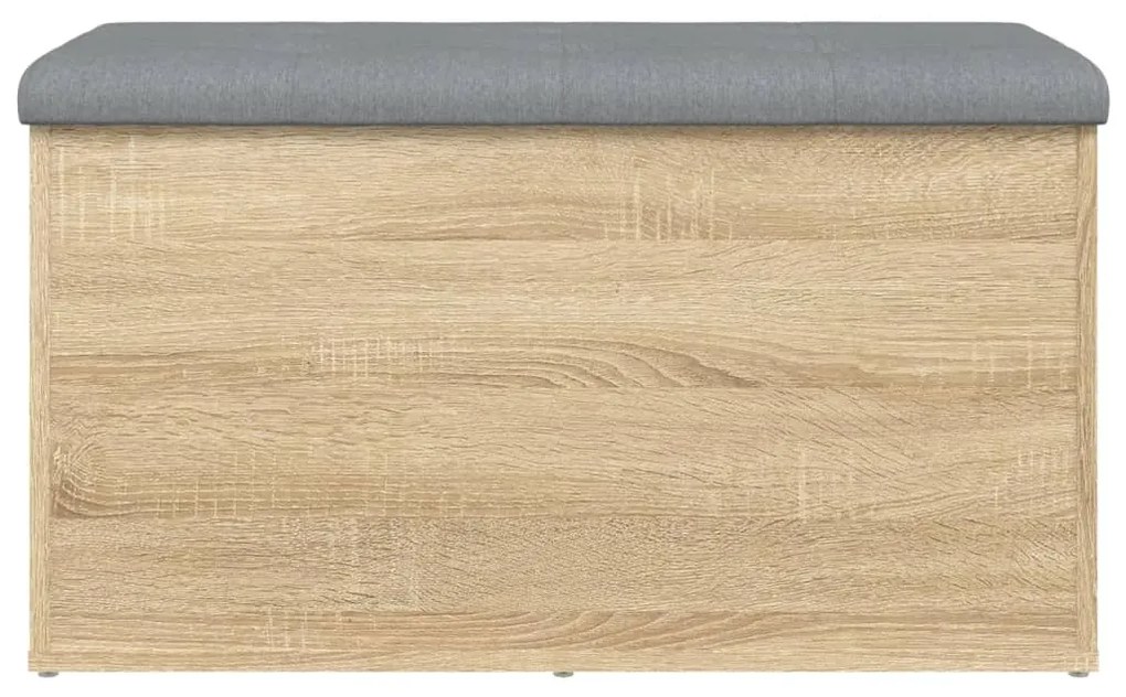 Banco de arrumação 82x42x45cm derivados madeira carvalho sonoma