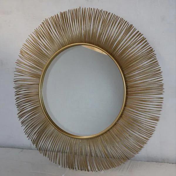 Espelho Sunflower (90 x 3 x 90 cm) Ferro Madeira MDF