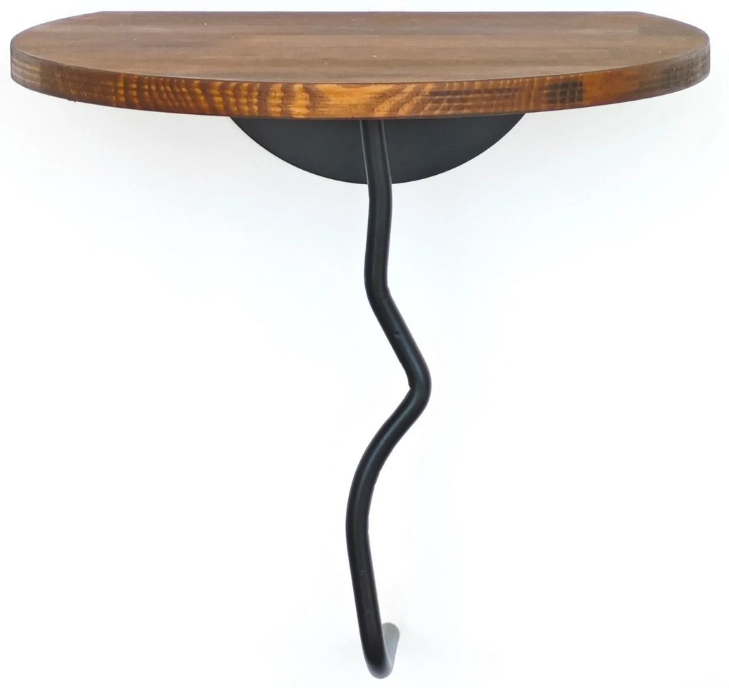 Prateleira de Parede Leo – Castanho/Preto – 35x35 cm