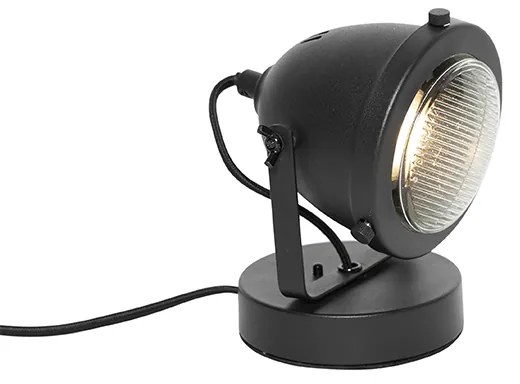 Candeeiro de mesa industrial preto 18 cm - Emado