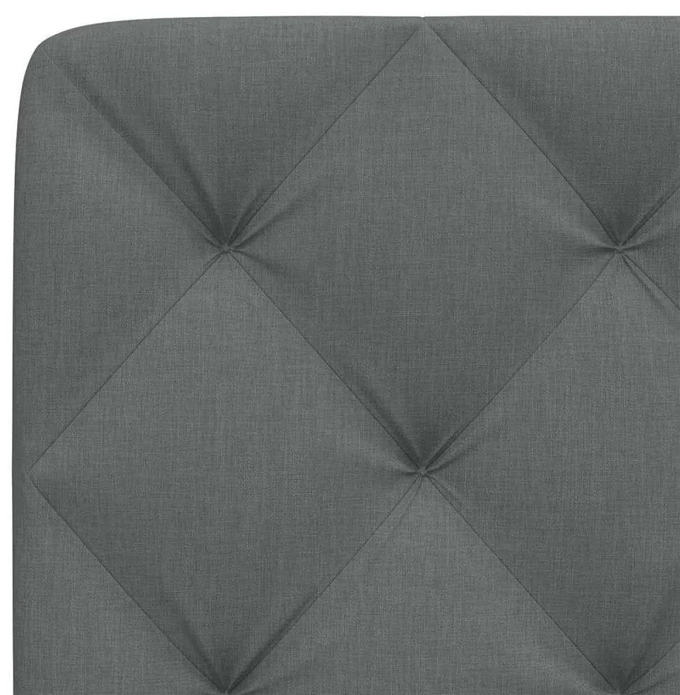 Almofadão de cabeceira 160 cm tecido cinzento-escuro