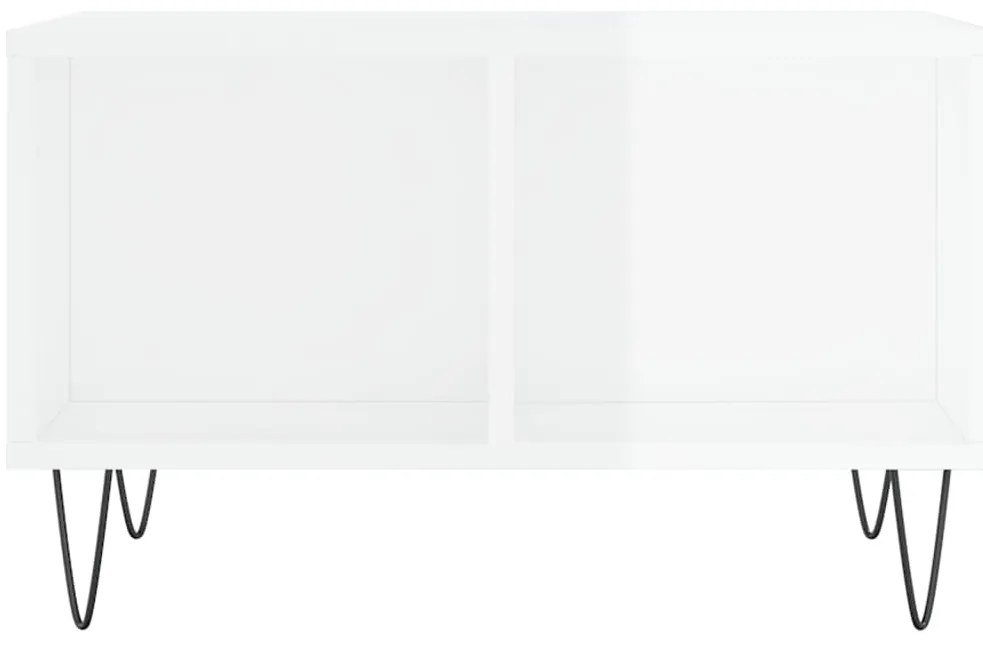 Mesa de centro 60x50x36,5 cm derivados madeira branco brilhante