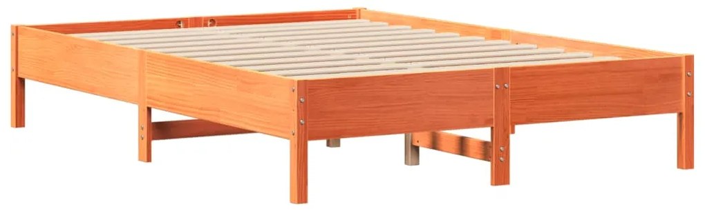 Cama com estante sem colchão 140x190 cm pinho maciço