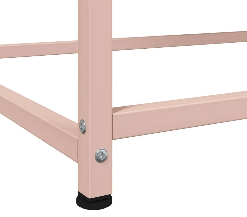 Aparador alto 100,5x39x107 cm aço rosa