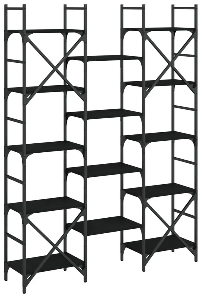 Estante 127,5x28,5x172,5 cm derivados de madeira preto