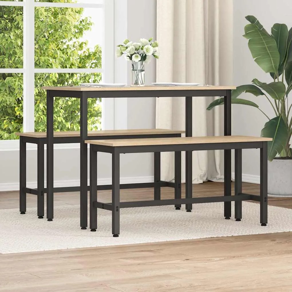 vidaXL Banco de Jantar Carvalho Sonoma 100 x 32,5 x 48,5 cm