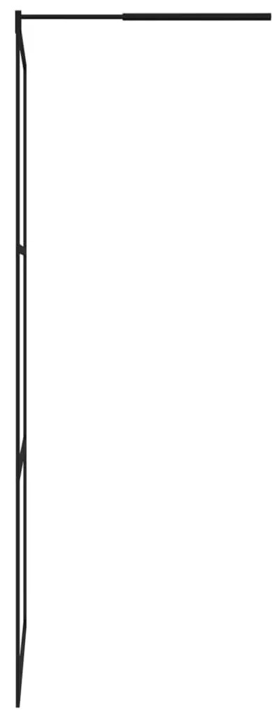 Divisória de chuveiro vidro transparente ESG 115x195 cm preto