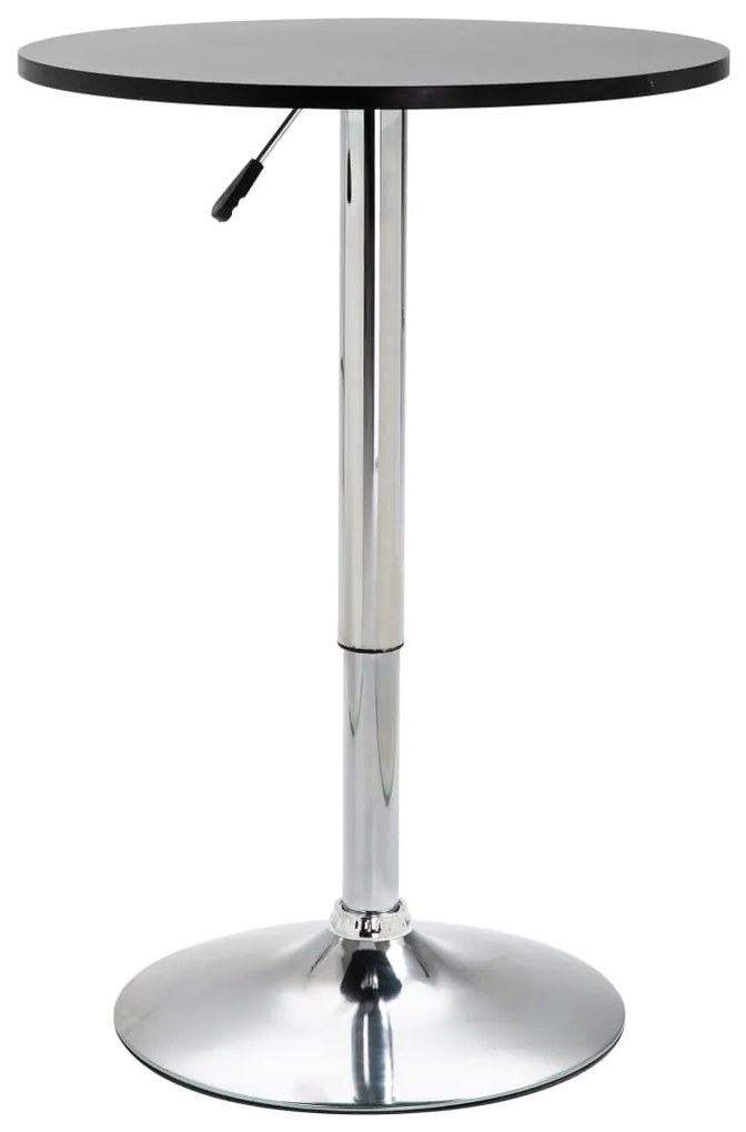 vidaXL Mesa de bar Ø60 cm MDF preto