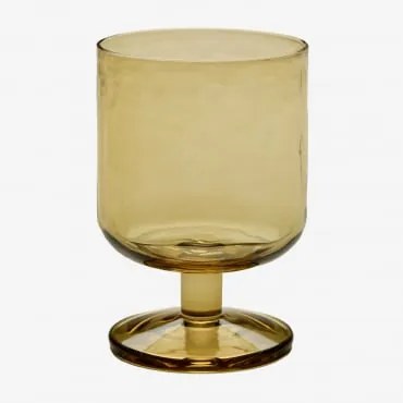 Pack De 4 Copos De Vinho 38 Cl Em Vidro Leomie Amarelo Mel - Sklum