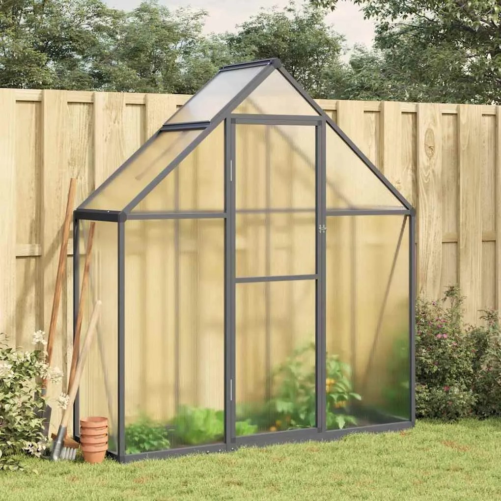 vidaXL Estufa com estrutura de base 169x58x195 cm alumínio antracite