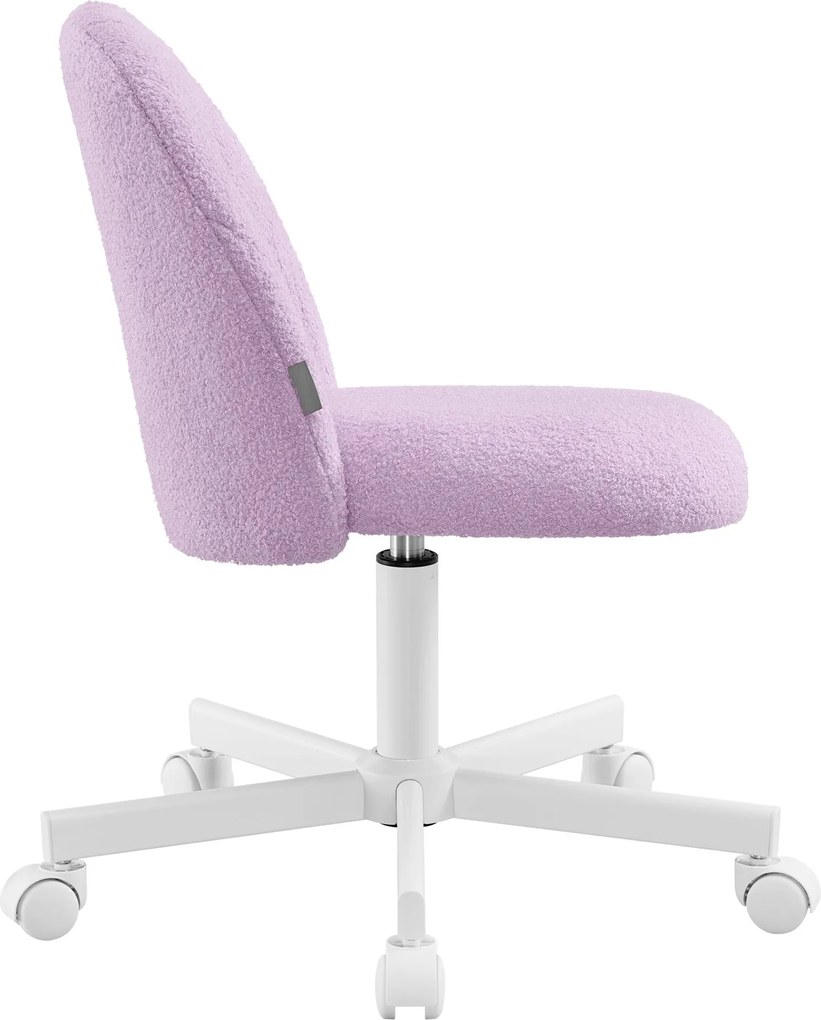 Cadeira de toucador ou cadeira de escritório, revestimento em tecido Teddy Fleece  roxo