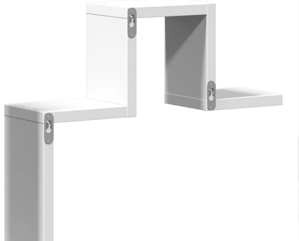 Estante de parede 104,5x10x43 cm derivados de madeira branco