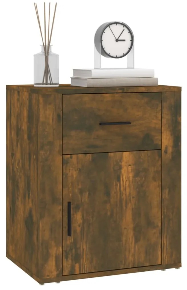 Mesa cabeceira 50x36x60 cm derivados madeira carvalho fumado