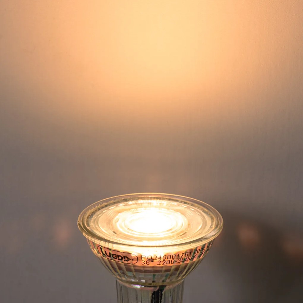Set van 5 GU10 50mm dimbaar in Kelvin LED lampen helder 4.9W 400 lm 2200-3000K