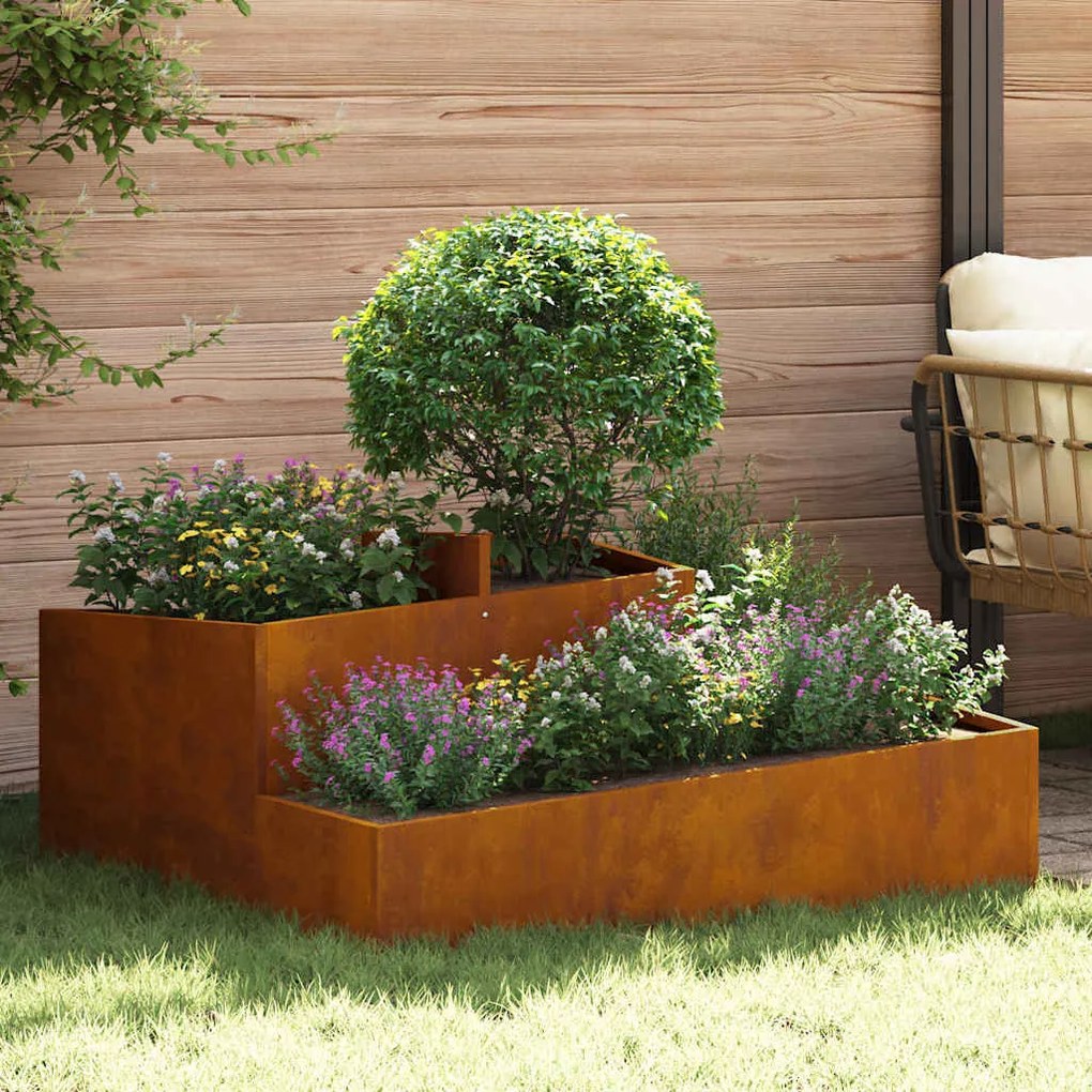 Vasos e Plantadeiras Aço Corten Grande Durável