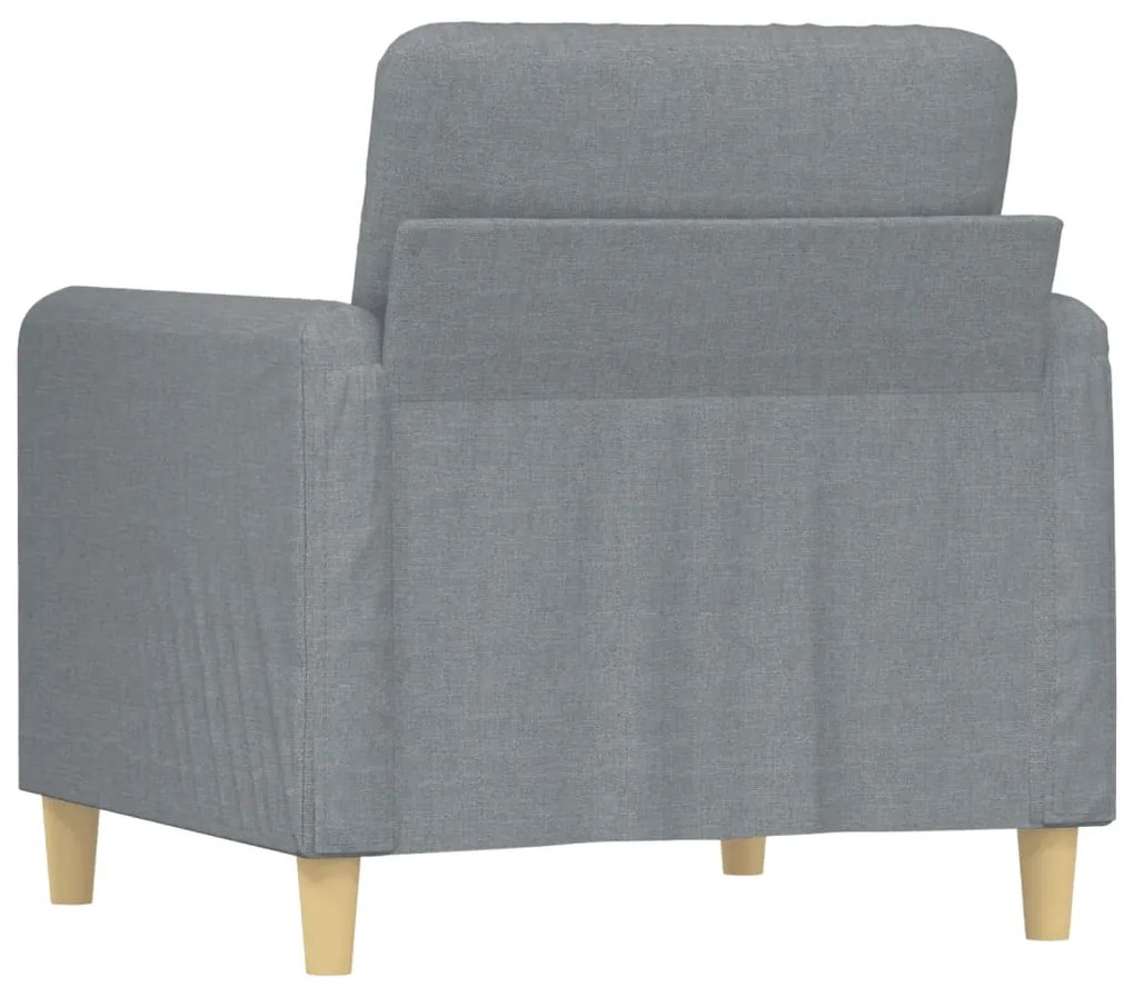 Poltrona tecido 60 cm cinzento-claro