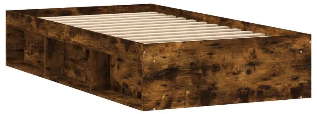 Estrutura de cama 100x200 cm carvalho fumado