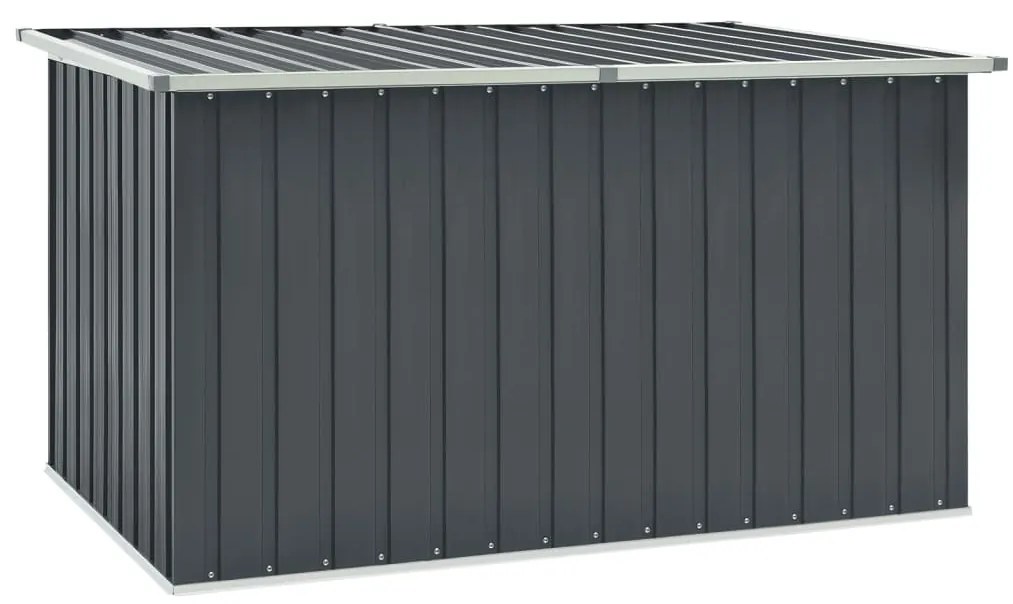Caixa de arrumação para jardim 171x99x93 cm cinzento