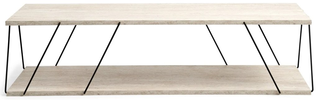 Mesa de Centro Labranda – Travertine Black – 120x30x50 cm