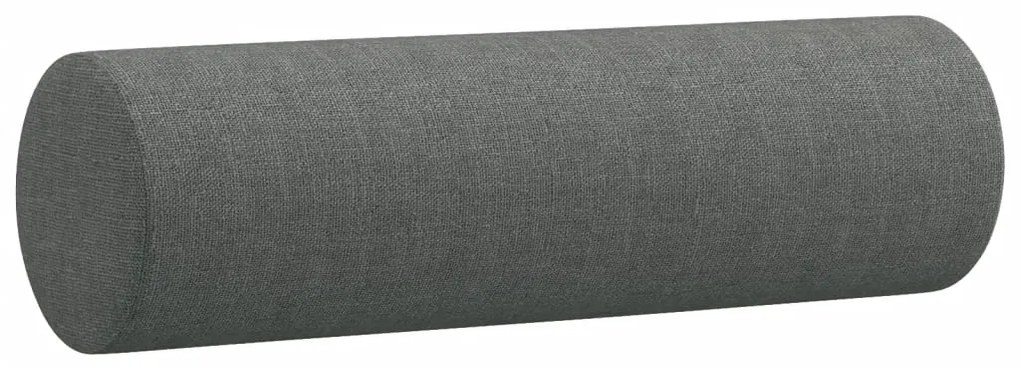 Sofá 2 lugares +almofadas decorativas 140cm tecido cinza-escuro