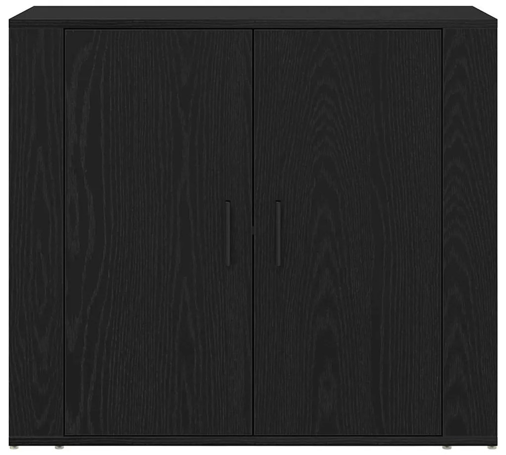 Sideboard vidaXL Preto Carvalho 80x33x70 cm Madeira de Engenharia