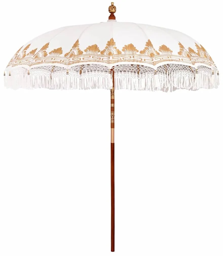 vidaXL Guarda-sol Manual Creme 210-220 cm