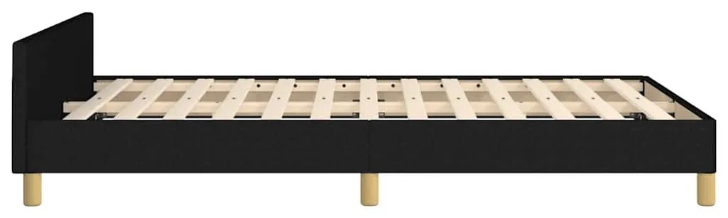 Estrutura de cama sem colchão 120x200 cm tecido preto