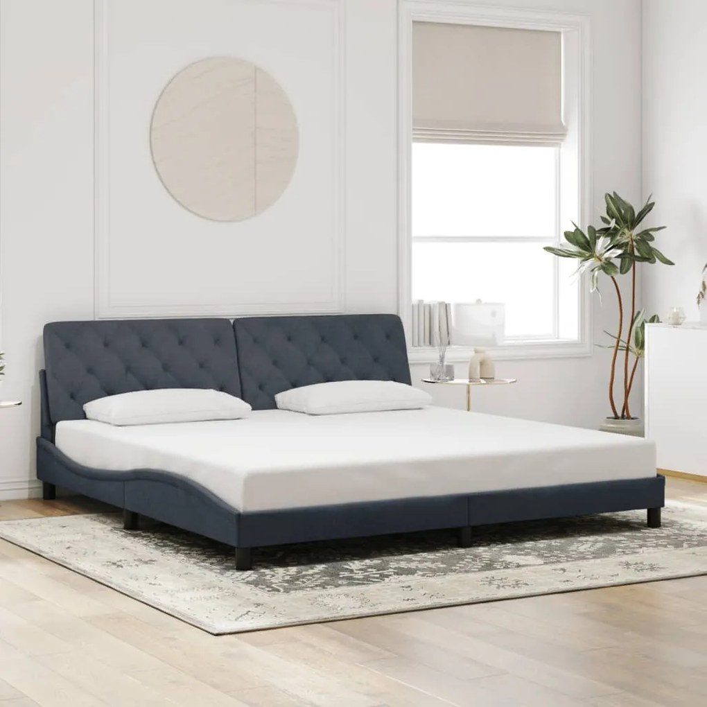 Estrutura de cama c/ luzes LED 200x200cm veludo cinzento-escuro