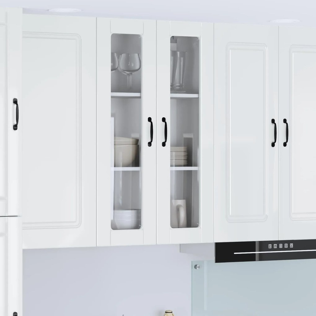 vidaXL Armário de Cozinha com porta Branco Brilhante 60 x 31 x 100 cm