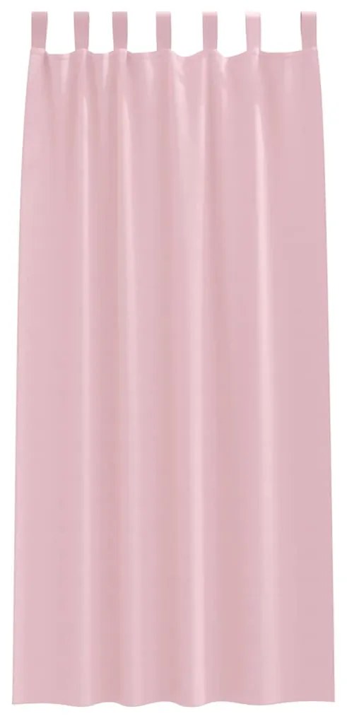 Cortinas com cortinas 2 pcs Rosa Bebê 245 x 140 cm Poliéster
