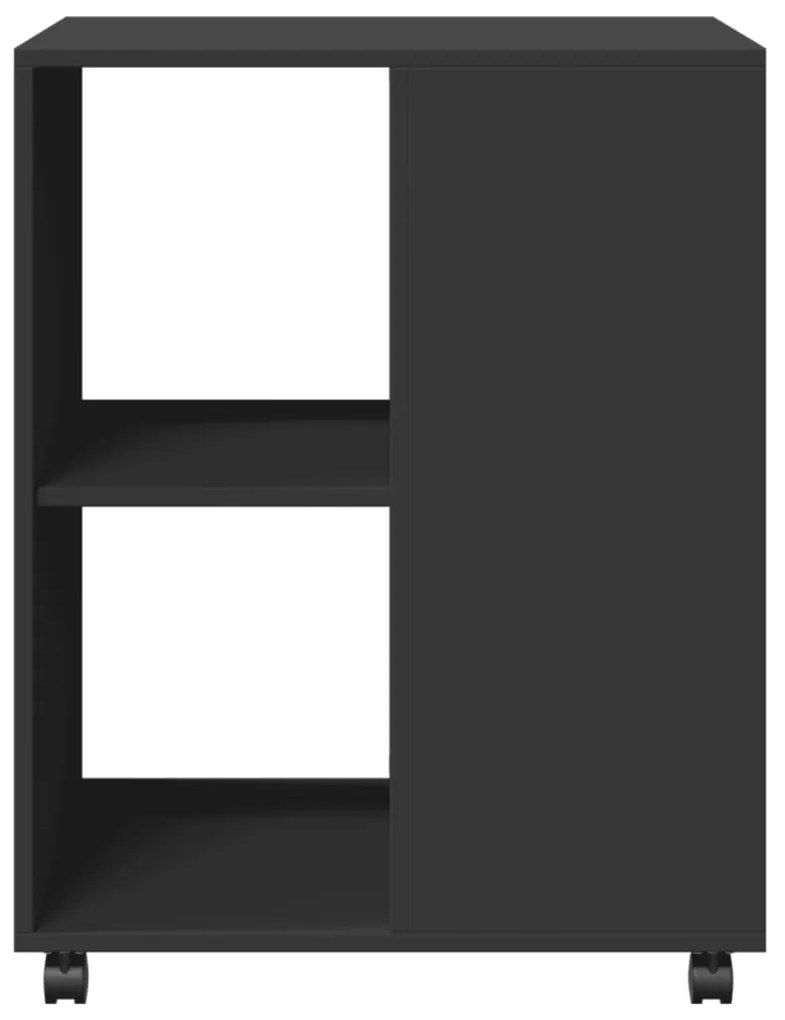 Mesa de apoio c/ rodas 55x60x78 cm derivados de madeira preto