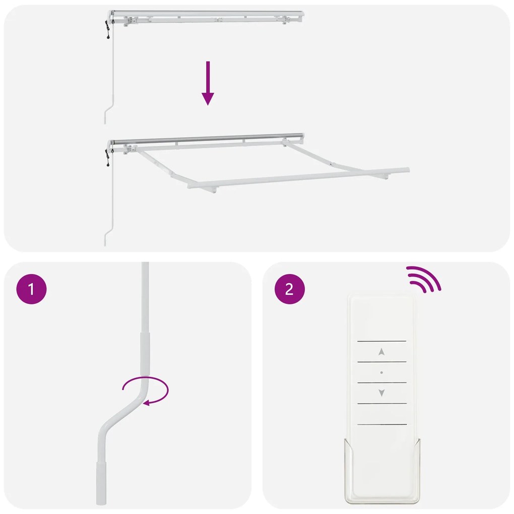 Estrutura de Toldo Elétrico Retrátil 2.5x2 cm Metal