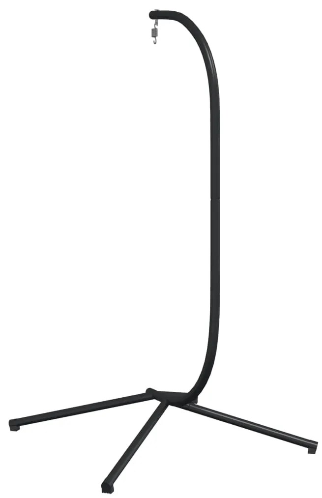 Suporte para cadeira em forma de ovo suspensa aço preto
