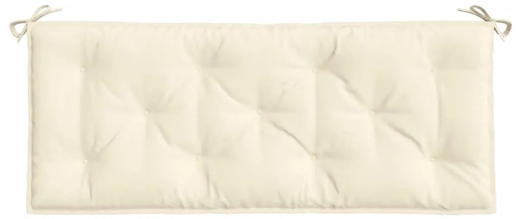 Almofadões banco jardim 2 pcs tecido oxford branco nata