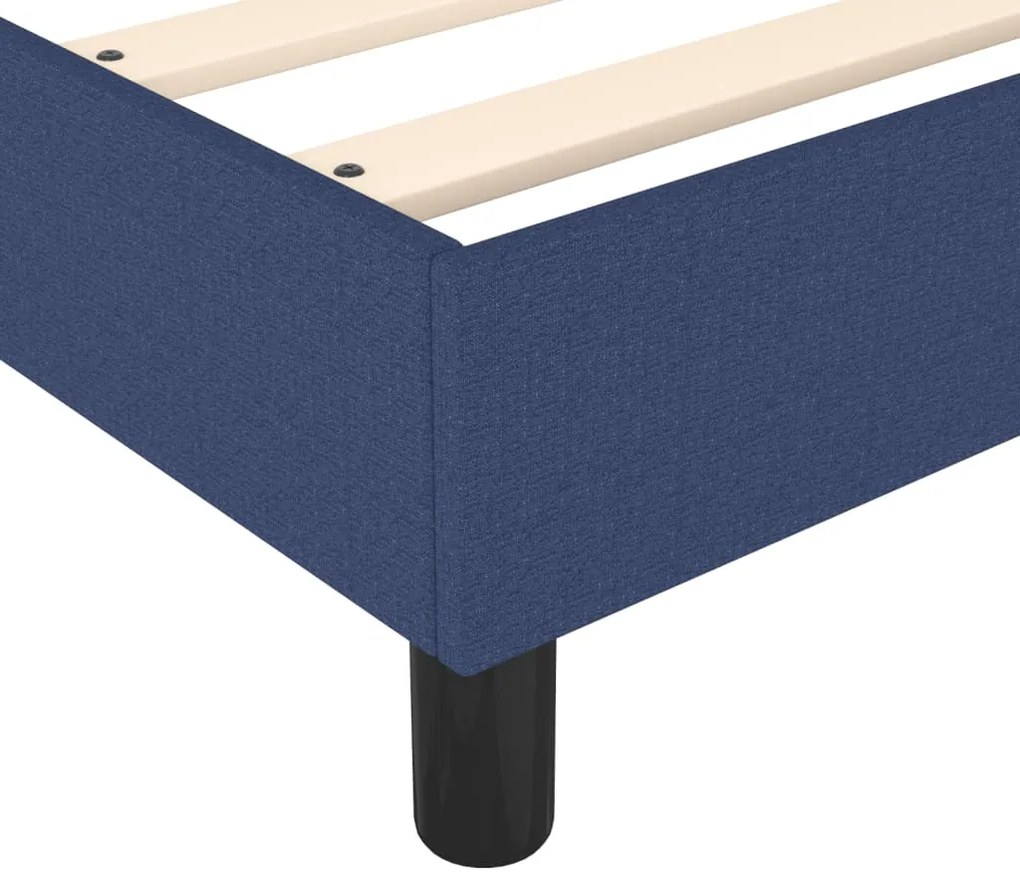 Estrutura de cama sem colchão 160x200 cm tecido azul