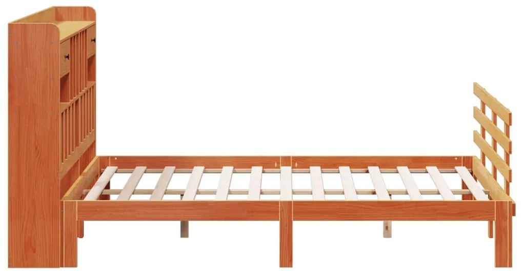 Cama com estante sem colchão 180x200 cm pinho maciço