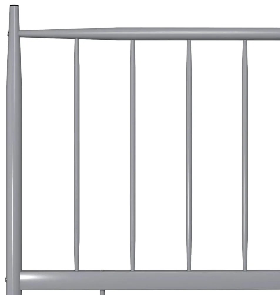 Estrutura de cama 100x200 cm metal cinzento