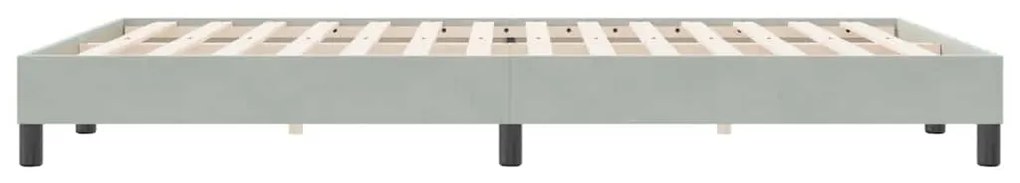 Estrutura de cama sem colchão 160x220 cm veludo cinzento-claro