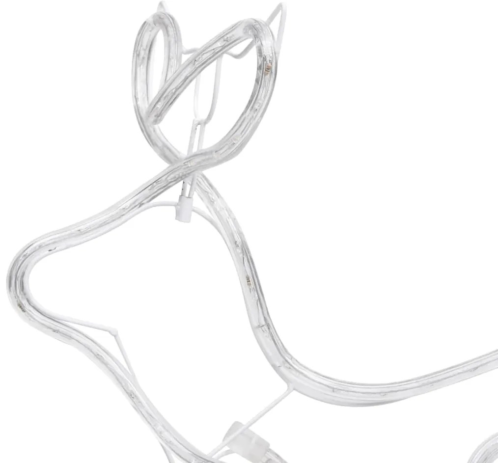 Decoração de Natal rena e trenó de exterior 576 luzes LED