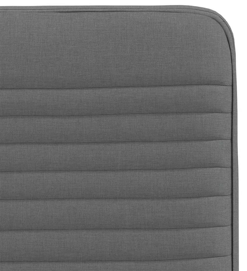 Cadeiras de jantar 2 pcs tecido cinzento-escuro