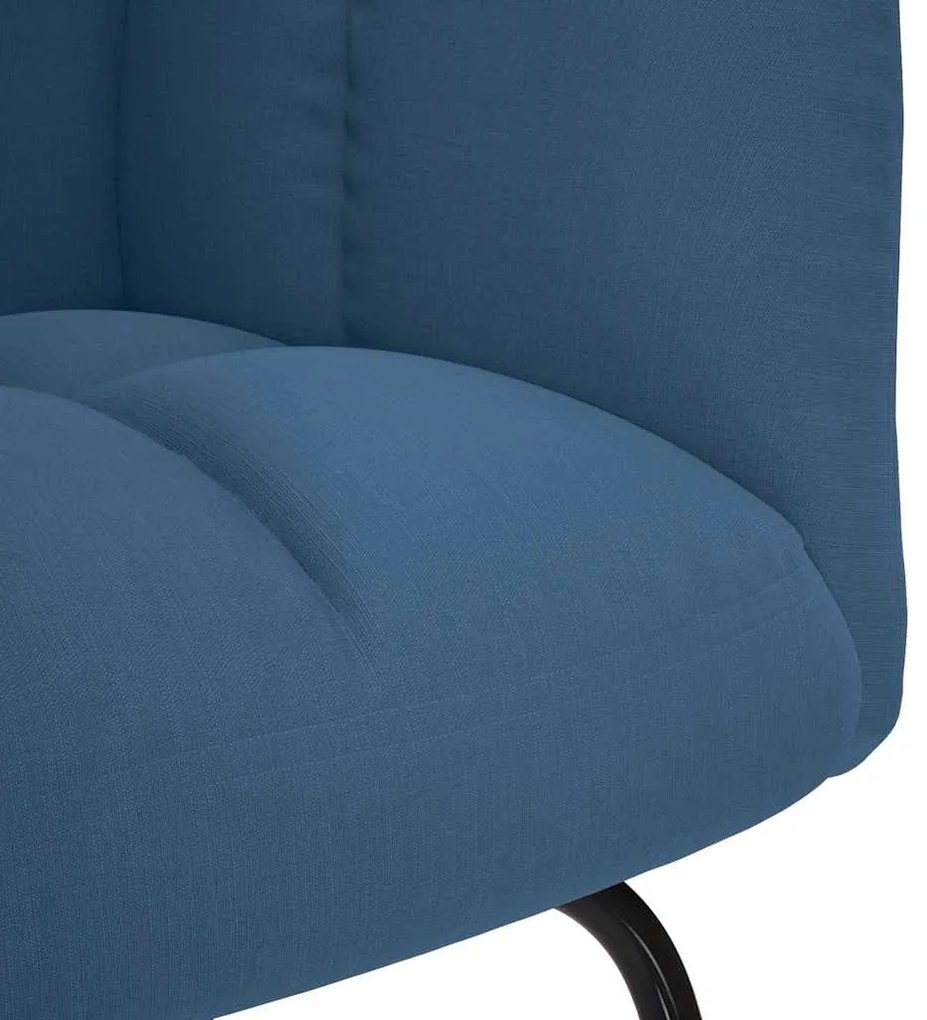 Cadeira de baloiço tecido azul