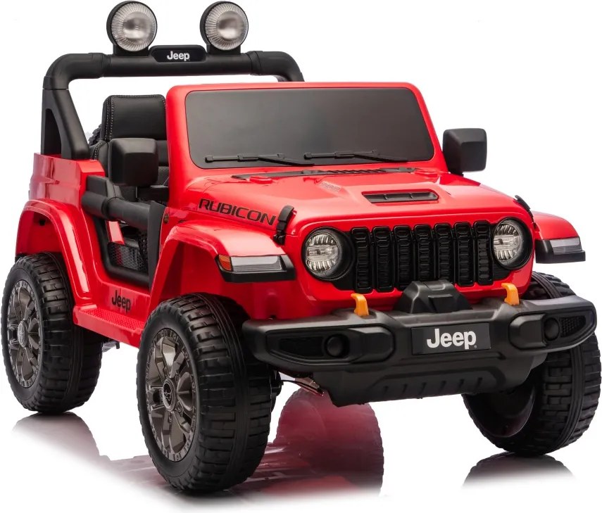 JIPE elétrico para Crianças Jeep Wrangler Rubicon LIFT  24V 4x4, Rodas de espuma EVA Vermelho