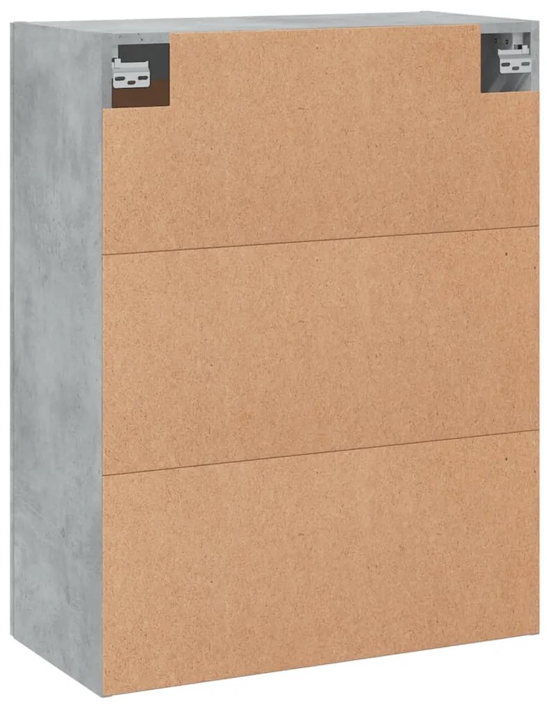 Móveis de parede 2 pcs derivados de madeira cinzento cimento