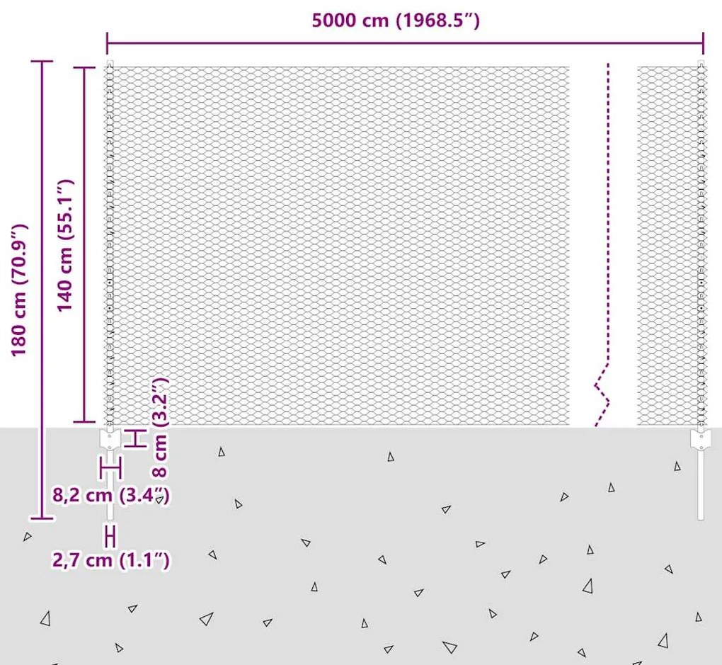 Postes de Cerca vidaXL 22 pcs U-Channel 140 cm Aço Galvanizado