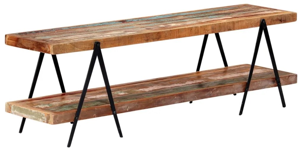 Móvel de TV 160x40x50 cm madeira recuperada maciça