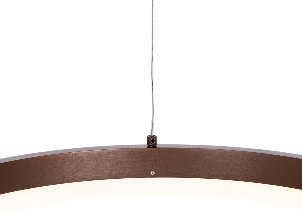 Candeeiro de suspensão design bronze 40 cm incl. LED regulável em 3 níveis - Anello Moderno