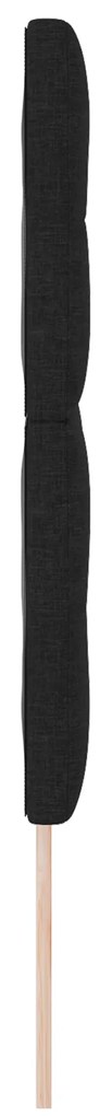 Cabeceira vidaXL Botões Estofados Preto 140 cm Tecido