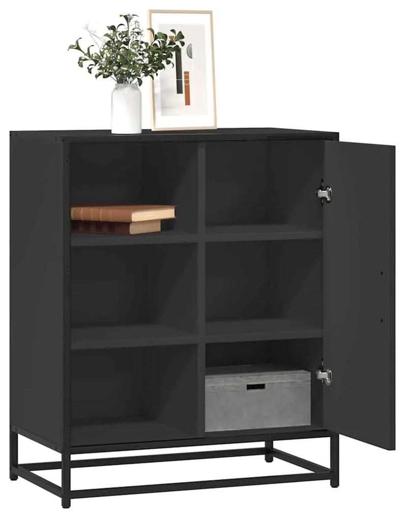 vidaXL Aparador 62x35x76 cm derivados de madeira preto