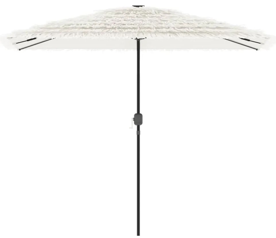 Guarda-sol de jardim com poste de aço 300x200x250 cm branco